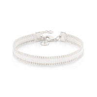 Perlenarmband 'Simplicity' - Glänzend Weiß