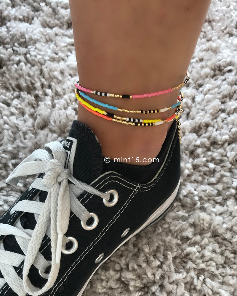 Delicate Anklet - Bright Lemon