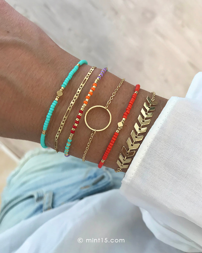 Elegance Bracelet - Coral Red