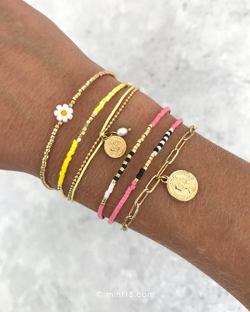 Summer Pastels Bracelet - Soft Lemon