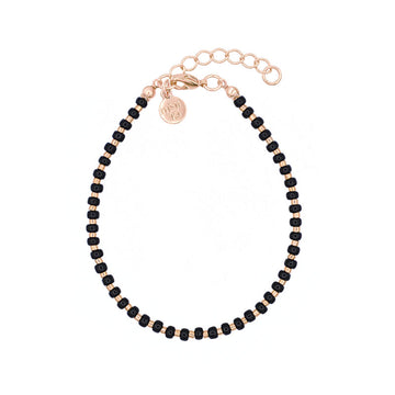 Dotted Bracelet - Black Chic - Rose Gold