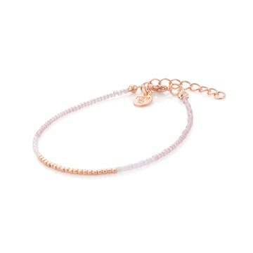 Silk Satin Bracelet - Antique Lilac - Rose Gold