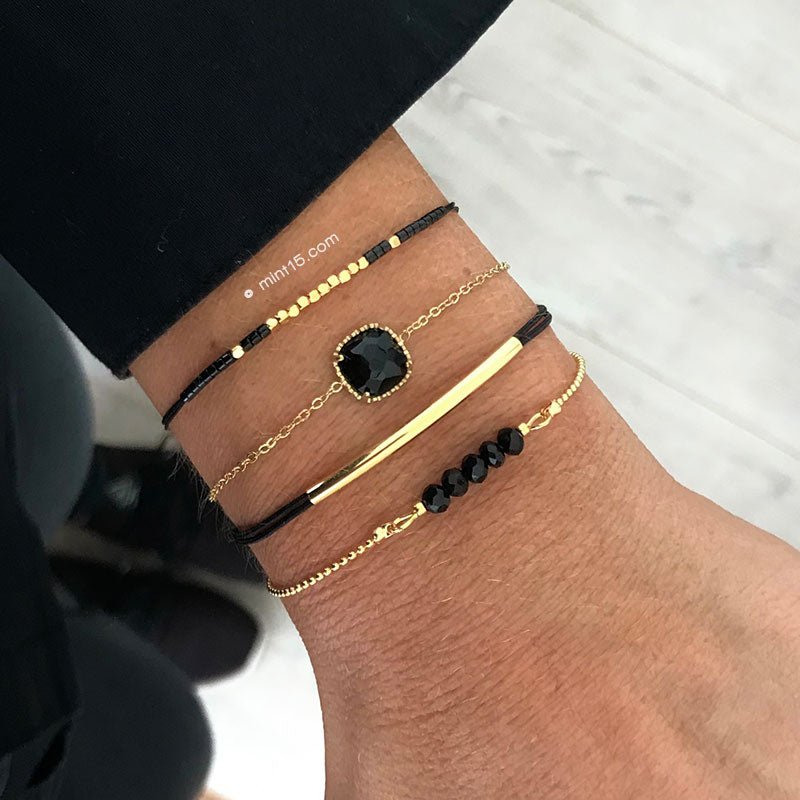 Armband aus schwarzem Onyx