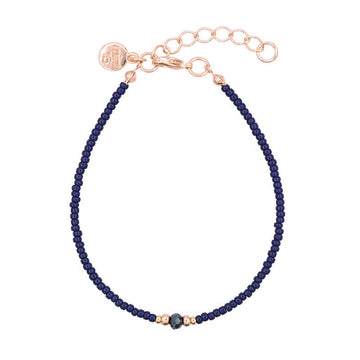 Diamond Bracelet - Navy Blue - Rose Gold