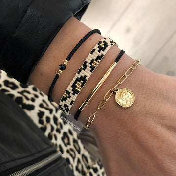 Bracelet Set 'Leopard & Black'