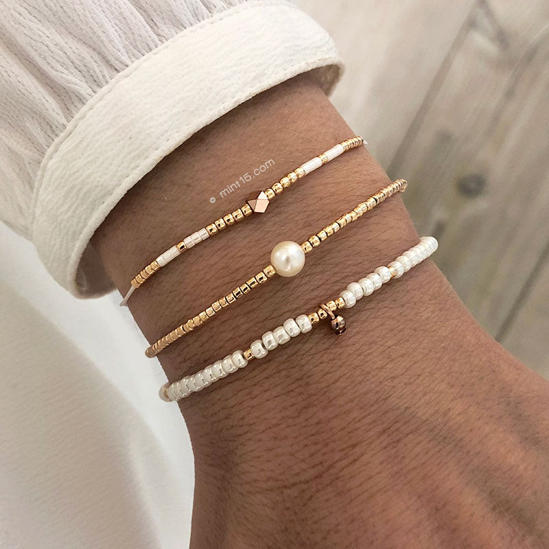 Little Beads Bracelet - Pearl Shine