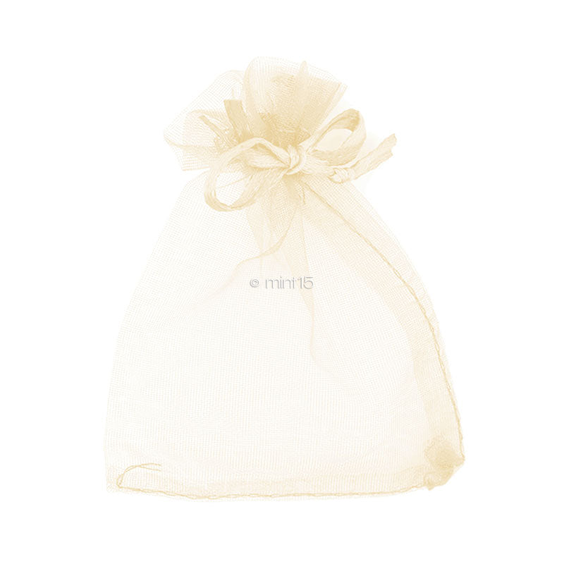 Cream organza gift bag