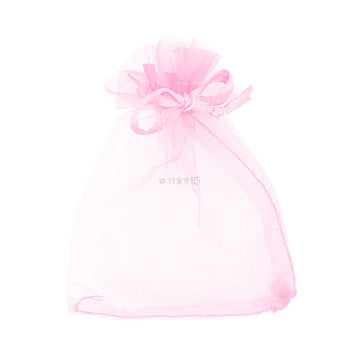 10x Light pink organza gift bag