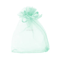 10x Mint organza gift bag