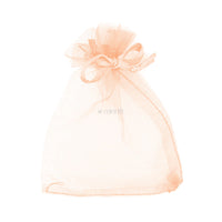 10x Peach organza gift bag