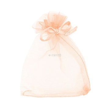 Peach organza gift bag